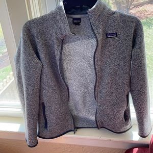 youth grey patagonia zip up